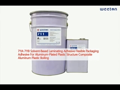 711A 711B çözücü bazlı laminatör yapıştırıcı esnek ambalaj yapıştırıcı alüminyum kaplamalı plastik yapısı için alüminyum plastik kompozite kaynama